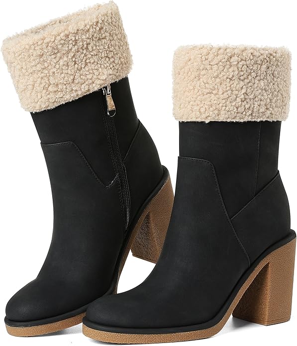 Winter fur-lined boots