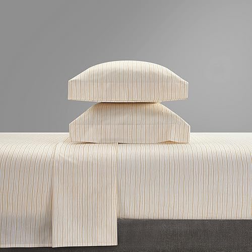 Miniatura 5 de New York & Company Samara - Juego de sábanas de 4 piezas, súper suave, diseño único a rayas, incluye 1 encimera, 1 sábana bajera y 2 fundas