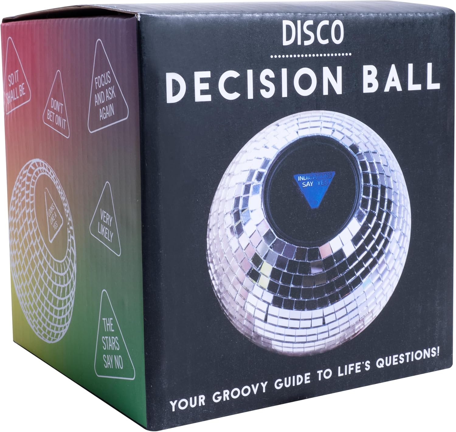 Fizz Creations Disco Decision Ball – 4" Mirror Ball Magic Toy for Fun Answers, Party Game Accessory, Novelty Gift, Interactive Decision Maker, Stress Reliever, and Conversation Starter