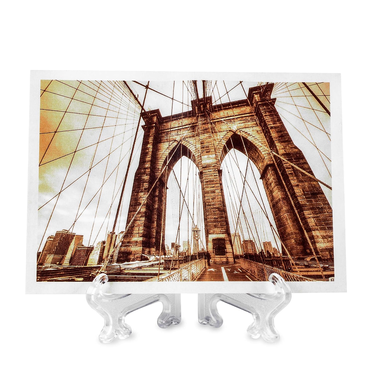 3.5" Clear Plastic Easels or Stand/Plate Holders to Display Pictures, Placecards, or Other Items at Weddings, Home Decoration, Birthdays, Tables (12 Pack)