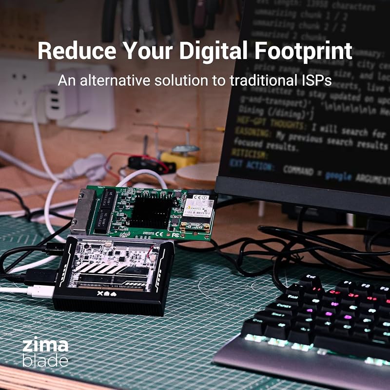 ZimaBlade 7700 Bundle X86 szerver 4 magos NAS, Gigabit Ethernet, 4K média szerver RAM-mal