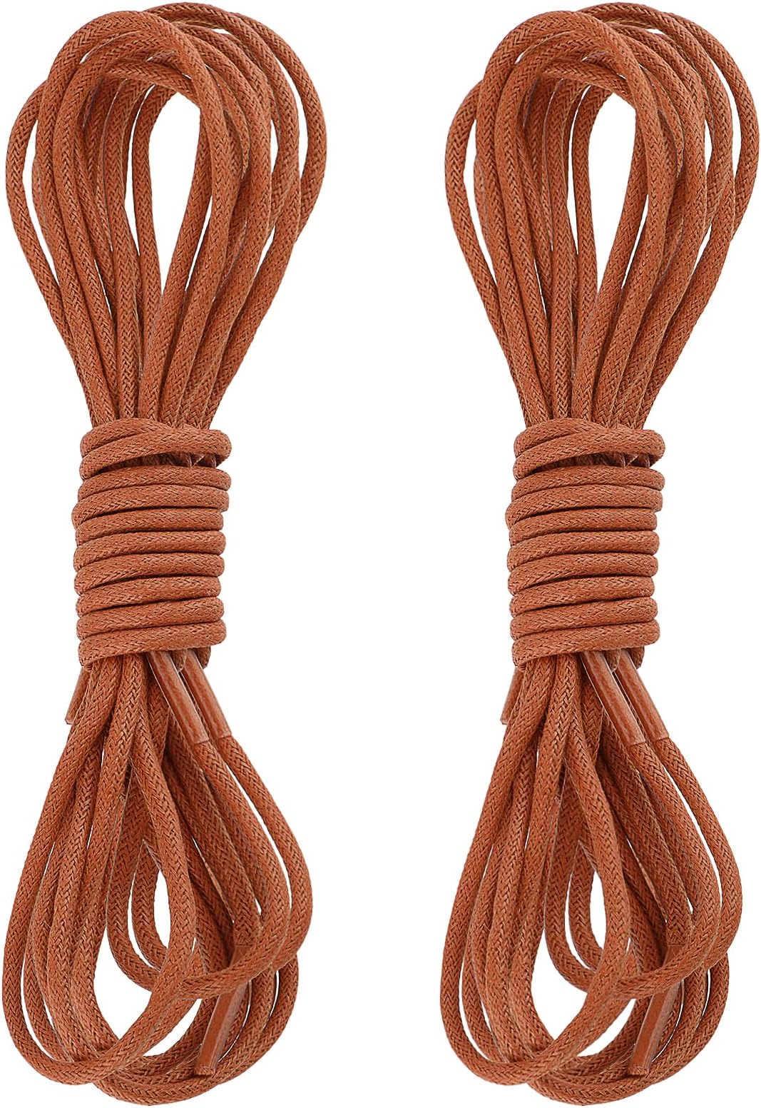 simarrosimarro 2 Paar Gewachste Schnürsenkel Braun, Rund wasserabweisend Business Shoelaces 2.5mm Dünn Reißfest Runde Shoelaces schnürsenkel Elastische Schnürsenkel Schuhbänder 80-160cm