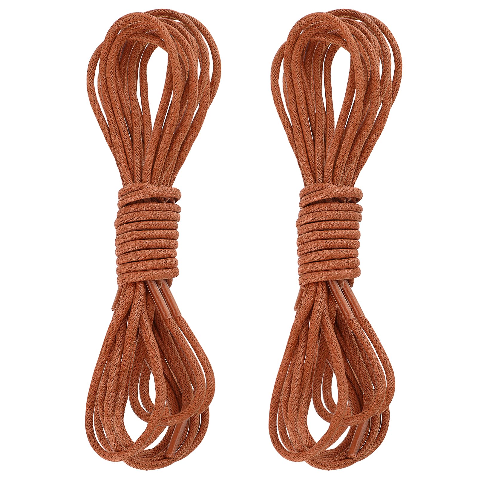 simarrosimarro 2 Paar Gewachste Schnürsenkel Braun, Rund wasserabweisend Business Shoelaces 2.5mm Dünn Reißfest Runde Shoelaces schnürsenkel Elastische Schnürsenkel Schuhbänder 80-160cm