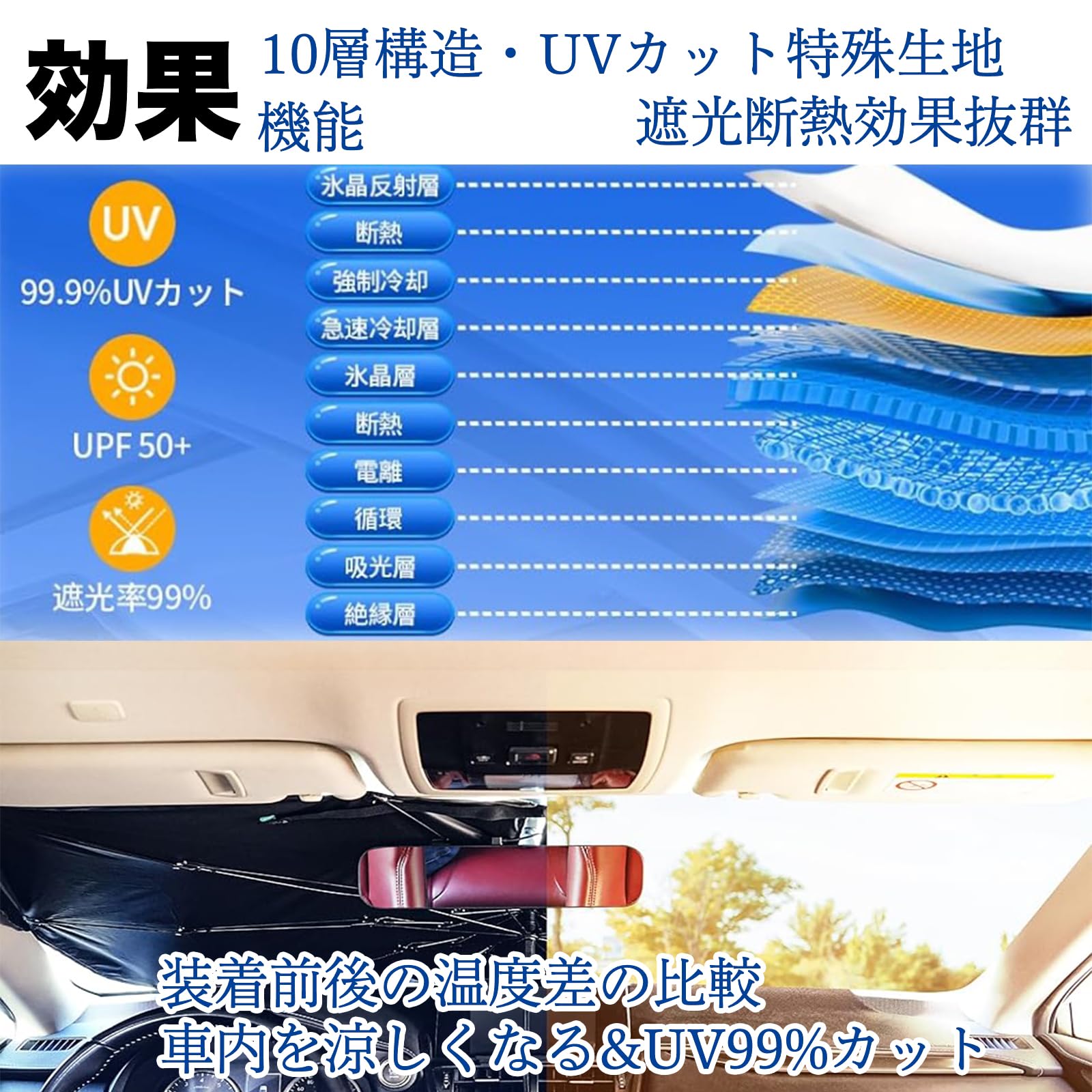 Amazon.co.jp: 三菱 パジェロ フロントサンシェードフロント