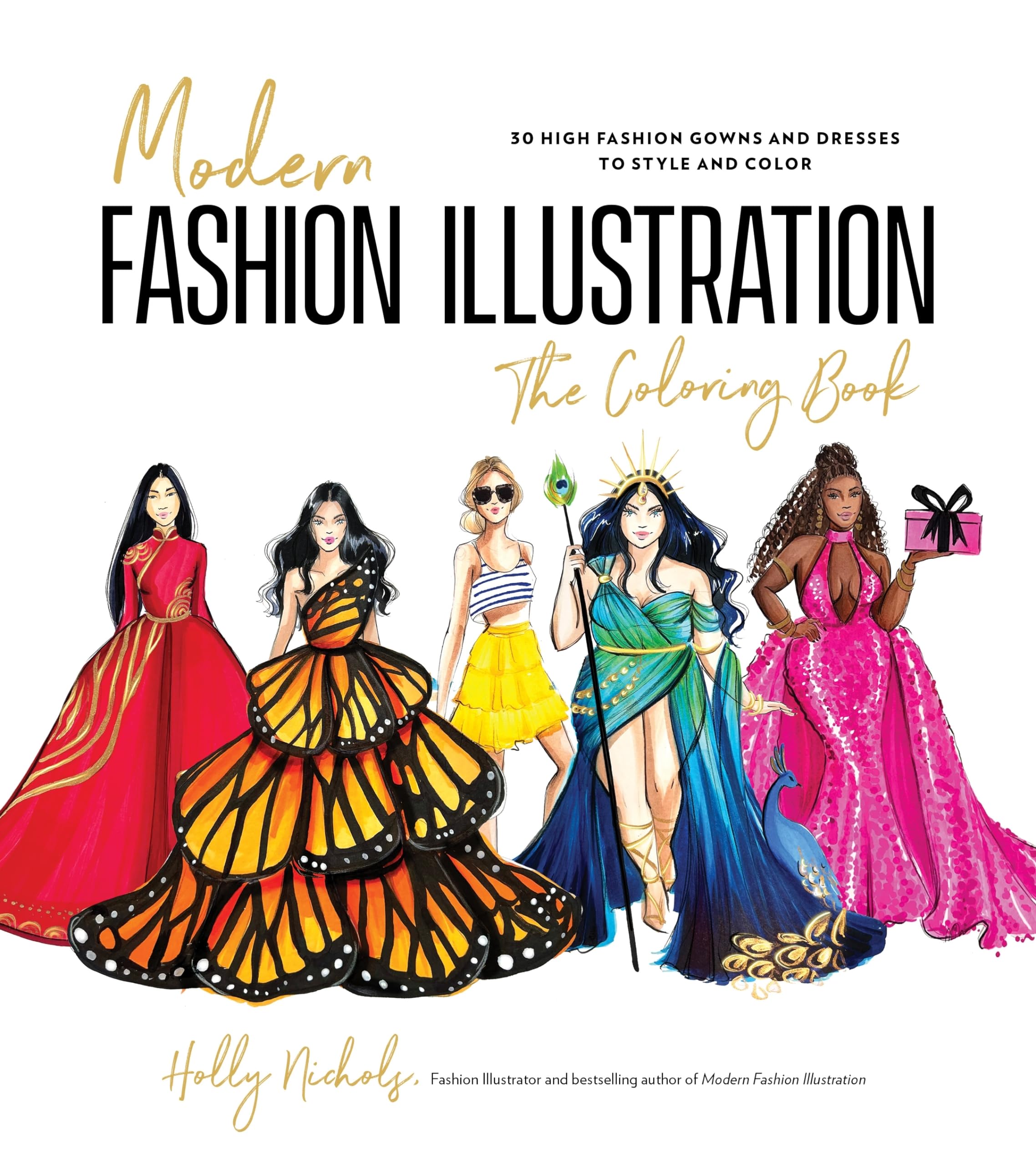 Modern Fashion Illustration: The Coloring Book: 40+ High Fashion