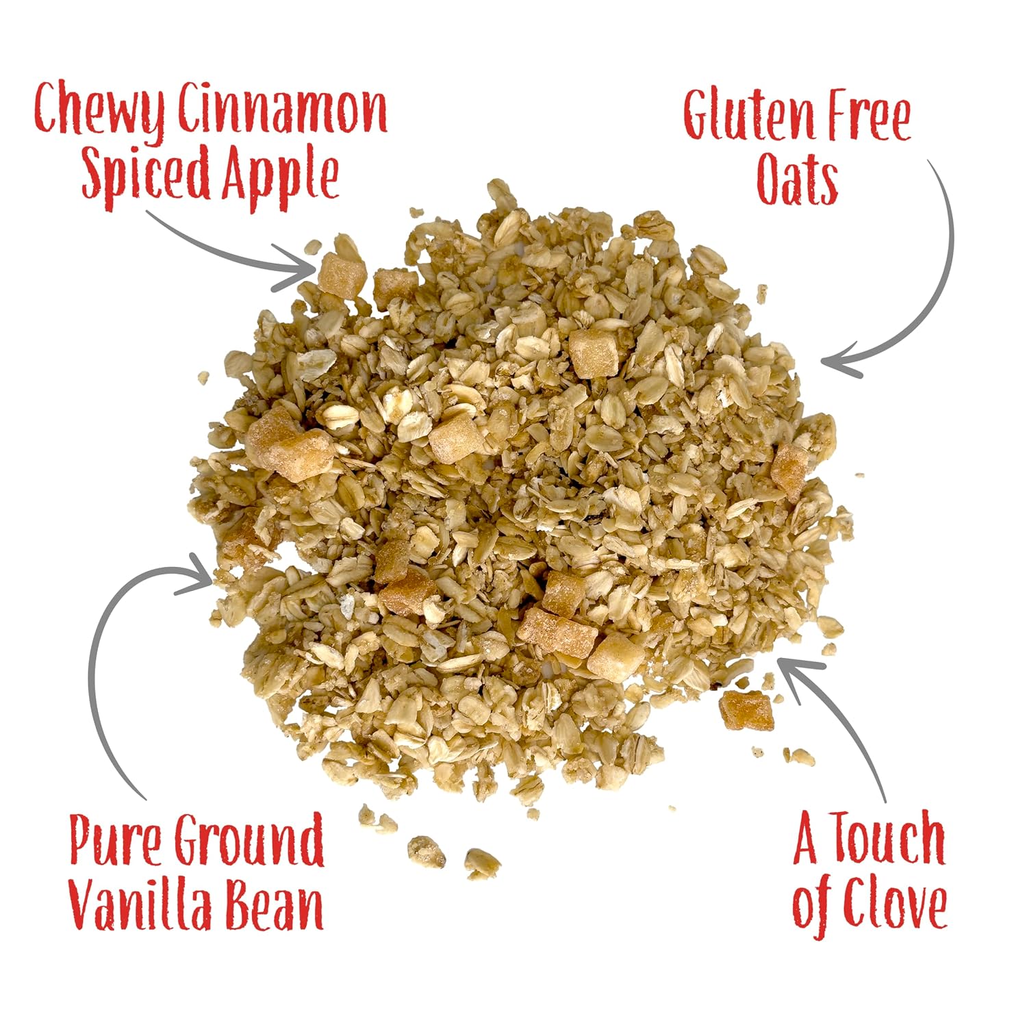 Laura's Gourmet Granola AppleLicious Crunch, 12 oz - 3 packs, Gluten-Free Oats, Vegan, Dairy & Soy Free Snack, Organic Agave, Cinnamon Diced Apples, Artisan, Breakfast Cereal, Non-GMO, Natural