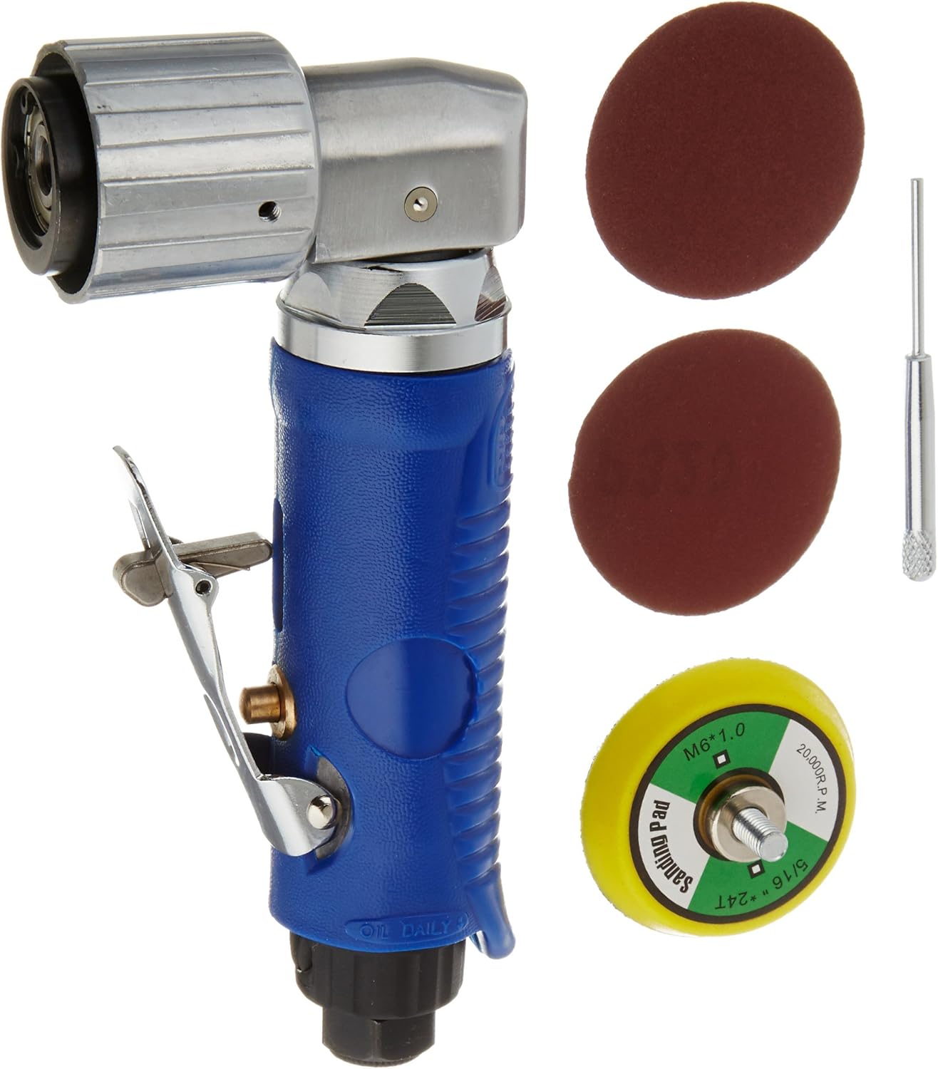 2" Mini Orbital Air Sander With 90 Degree Angle Head for Tight Work
