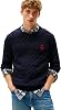 Suéter ligero de punto de cable de cuello redondo con cresta para hombre Tommy Hilfiger 1