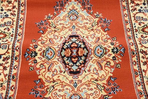 Vista 446 de Unique Loom Reza Collection- Alfombra, Polipropileno, Marrón Marrón/ marfil