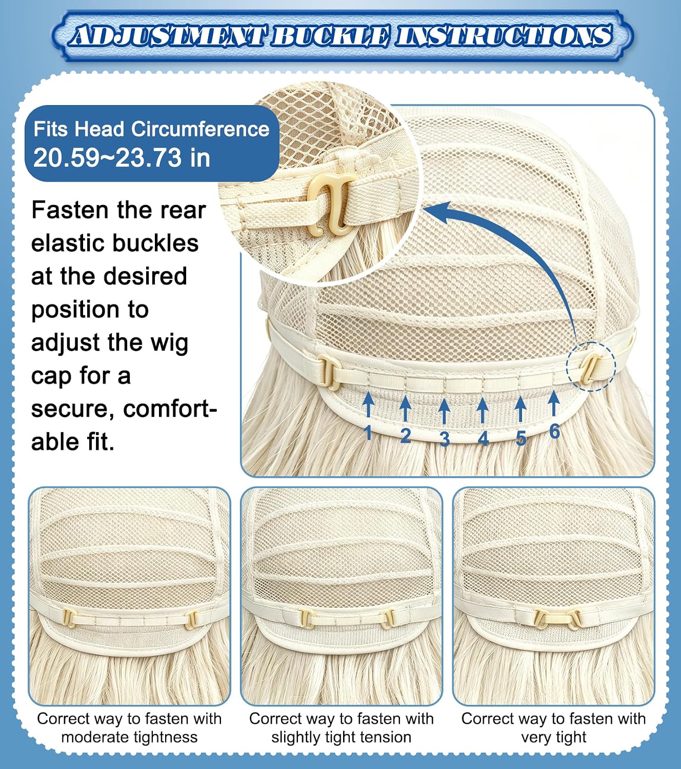 White Blonde Long Braid Princess Wig Set, Cosplay Wig for Women