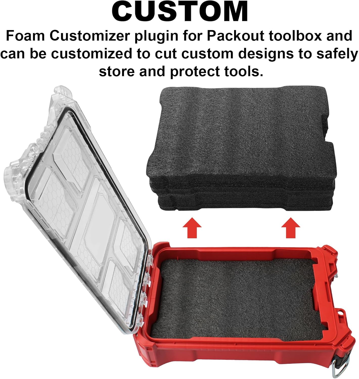 Packout foam inserts 48-22-8435 Fits for Milwau-kee Packout Compact Organizer (2 Pcs)