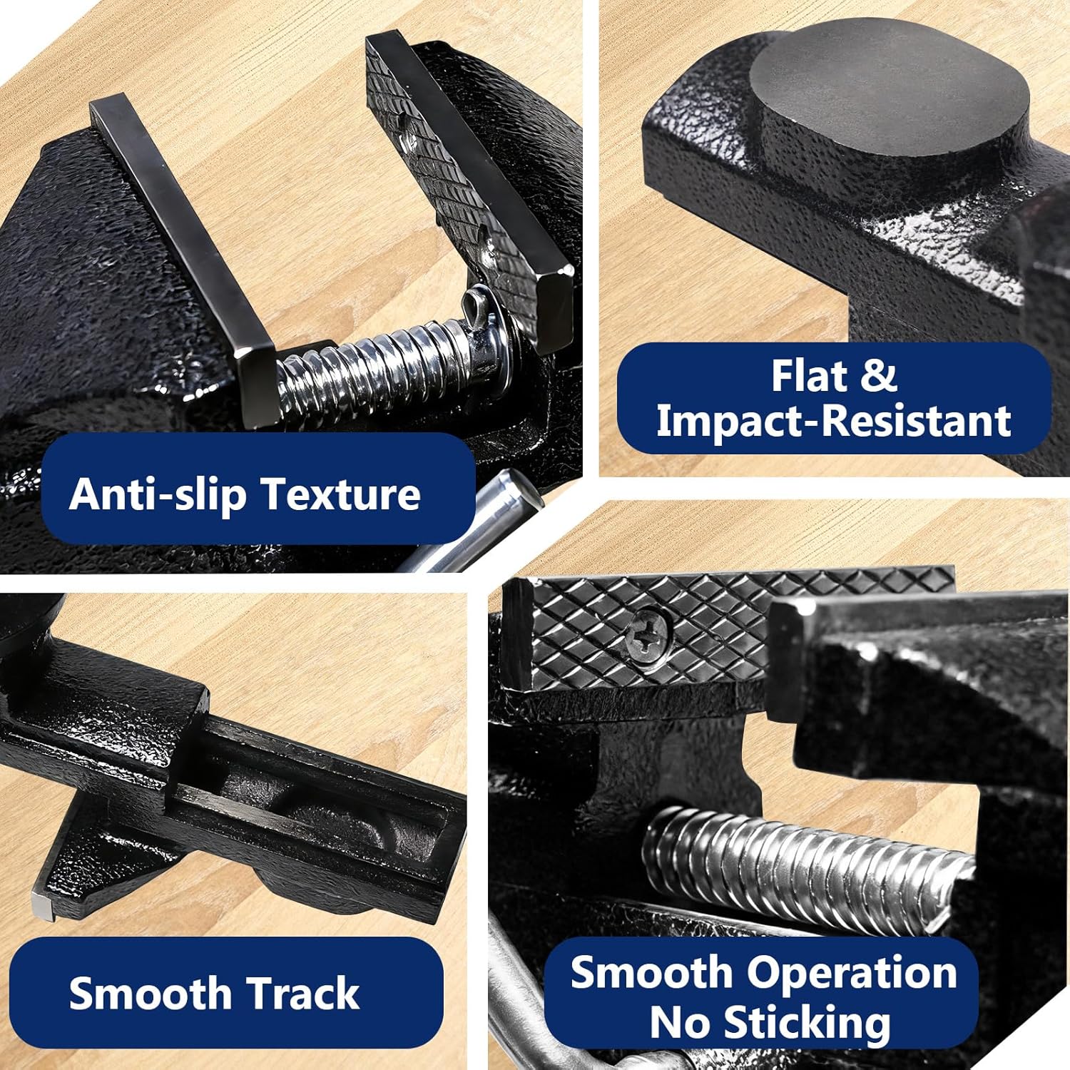 2.95 in Golf Grip Kit for Regripping Golf Clubs - 360° Swivel Base Clamp Bench Vise, Hook Blade, 15 Grip Tapes, Gloves, Clamps for DIY Golf Club Repair