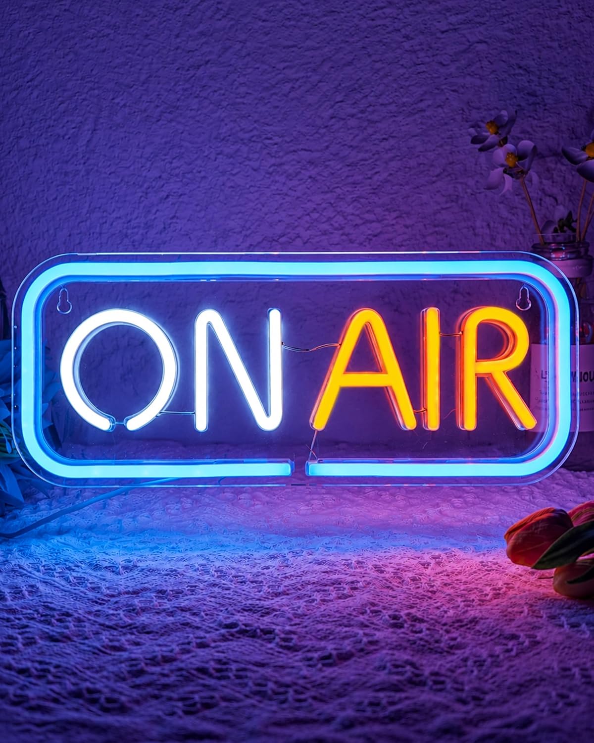 On Air Sign, Live Streaming Neon Light, Recording Signs for Studio, USB LED Neon Light Wall Decor for Gaming Room, Office, Podcast, Content Creation