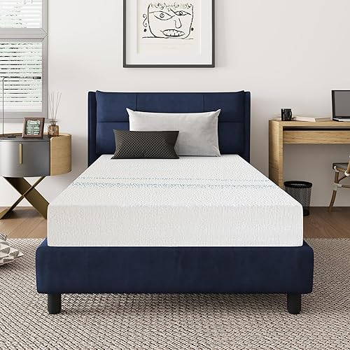 Miniatura 9 de Colchón de tamaño matrimonial de 12 pulgadas, espuma viscoelástica de carbón con infusión de gel, colchón de firmeza media en una caja, refrescante