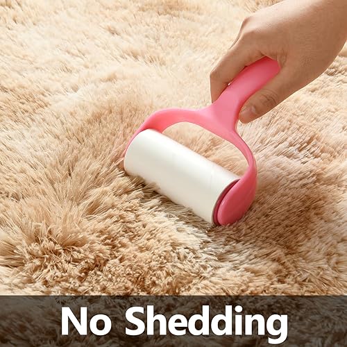 Miniatura 5 de Alfombra peluda de felpa teñida de 4 x 6 pies, para sala de estar, ultra suaves y esponjosas para dormitorio, alfombra de interior antideslizante