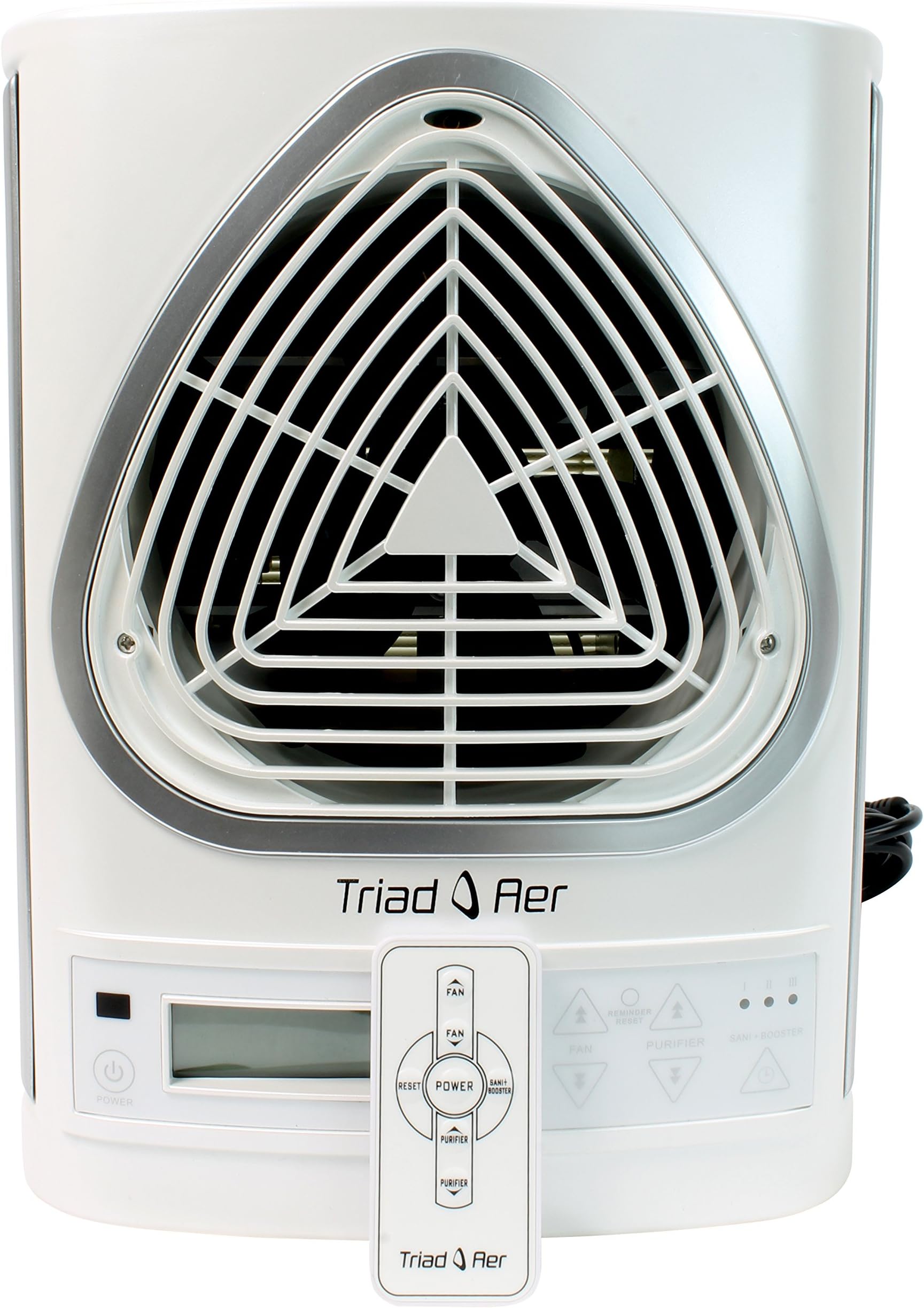 Triad Aer air purifier system - Combination of three innovative technologies, Photocatalytic Oxidation (PCO), Needlepoint Ionization, and Scalable Purification