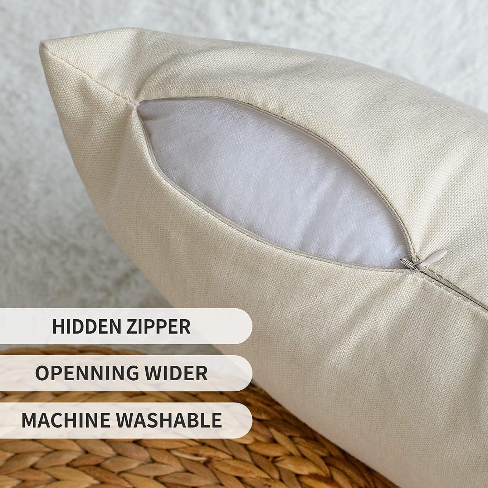 Generisch Kissenbezug Wäsche Gelbe Blume 60x60 cm Reißverschluss verstecken | Kissenbezüge Dekokissen Outdoor Kissenbezug Pillow Cover für Sofa Schlafzimmer Auto Kissenhülle Breathable Cushion Covers