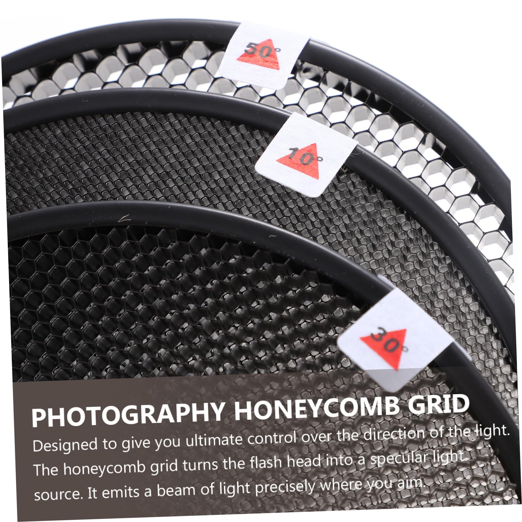 HOMSFOU Rejilla de Panal para Reflector de Flash Liberación Rápida, Aleación de Aluminio, Emisión Precisa de Haz, Accesorio Adecuado para Fotografía de Estudio Profesional