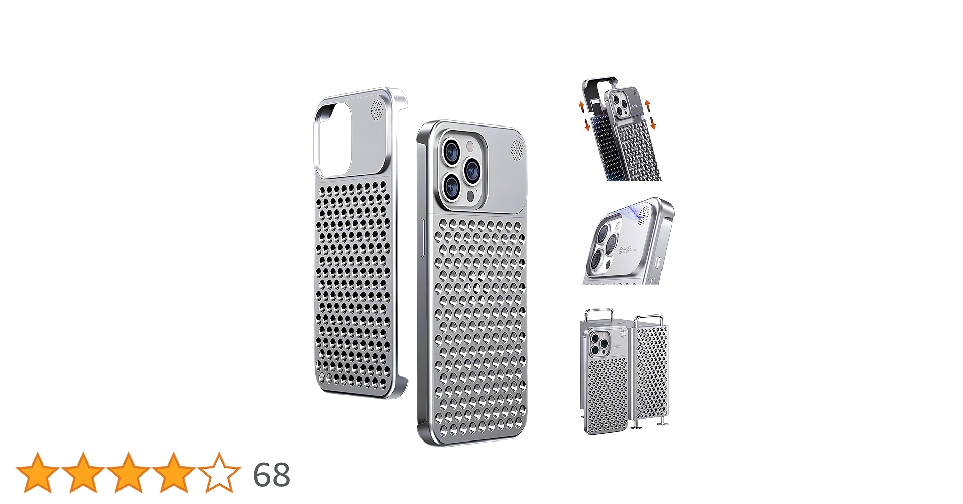 新品 シルバー iPhone15proMax 用ケース K Amazon.co.jp: SLAKOP iPhone 15 Pro/Pro Max対応 メタルケース [航空