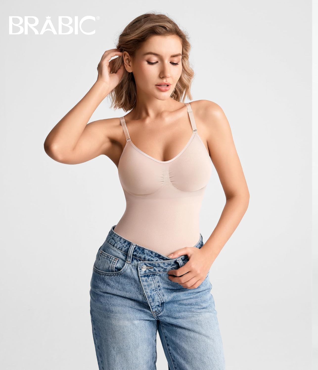 BRABIC Tummy Control Shapewear for Women Seamless Shapewear Bodysuit Body Shaper Waist Trainer Body Suit - Image 6