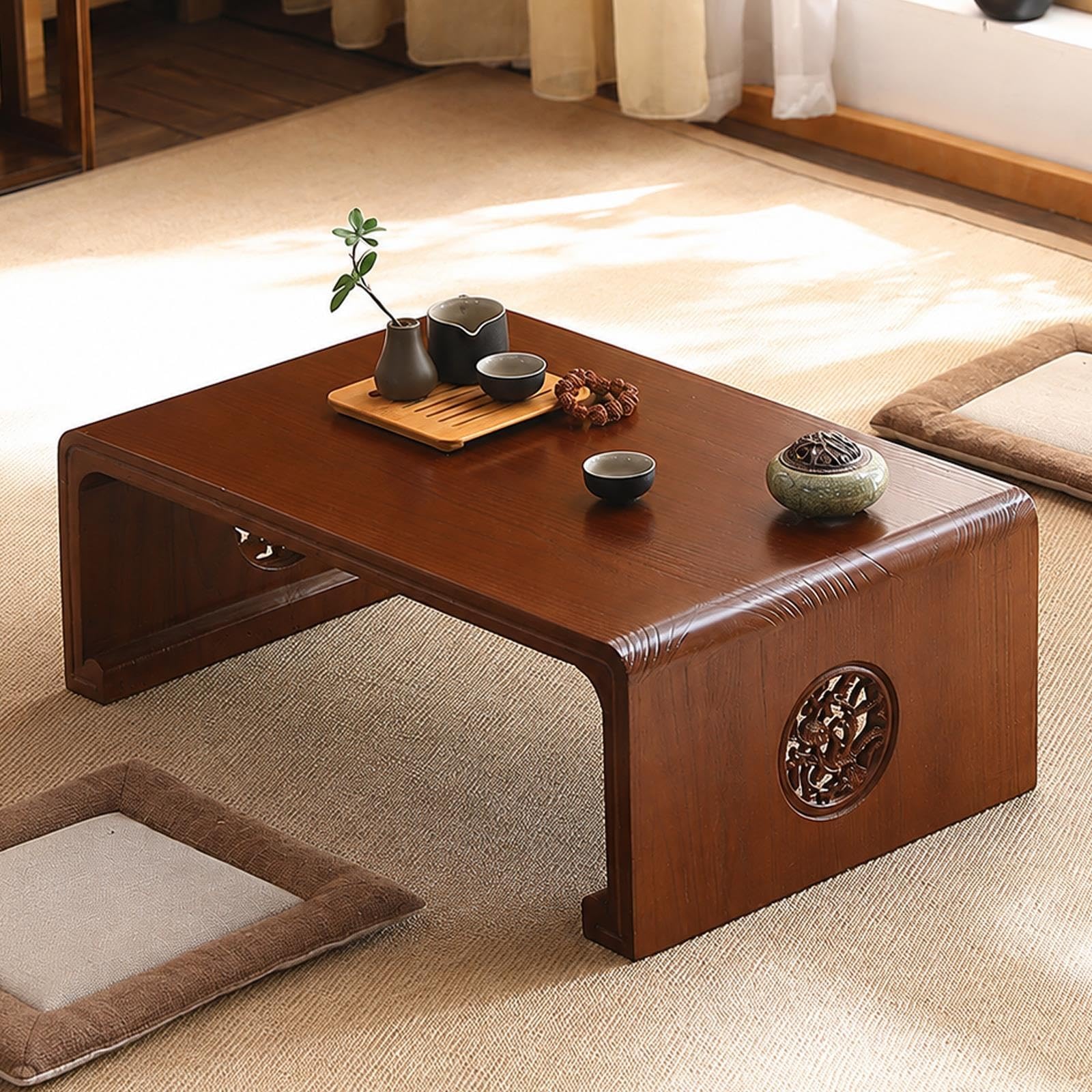 Tavolino Da Tatami Multifunzionale, Mobili D'accento Pavimento, Per Soggio