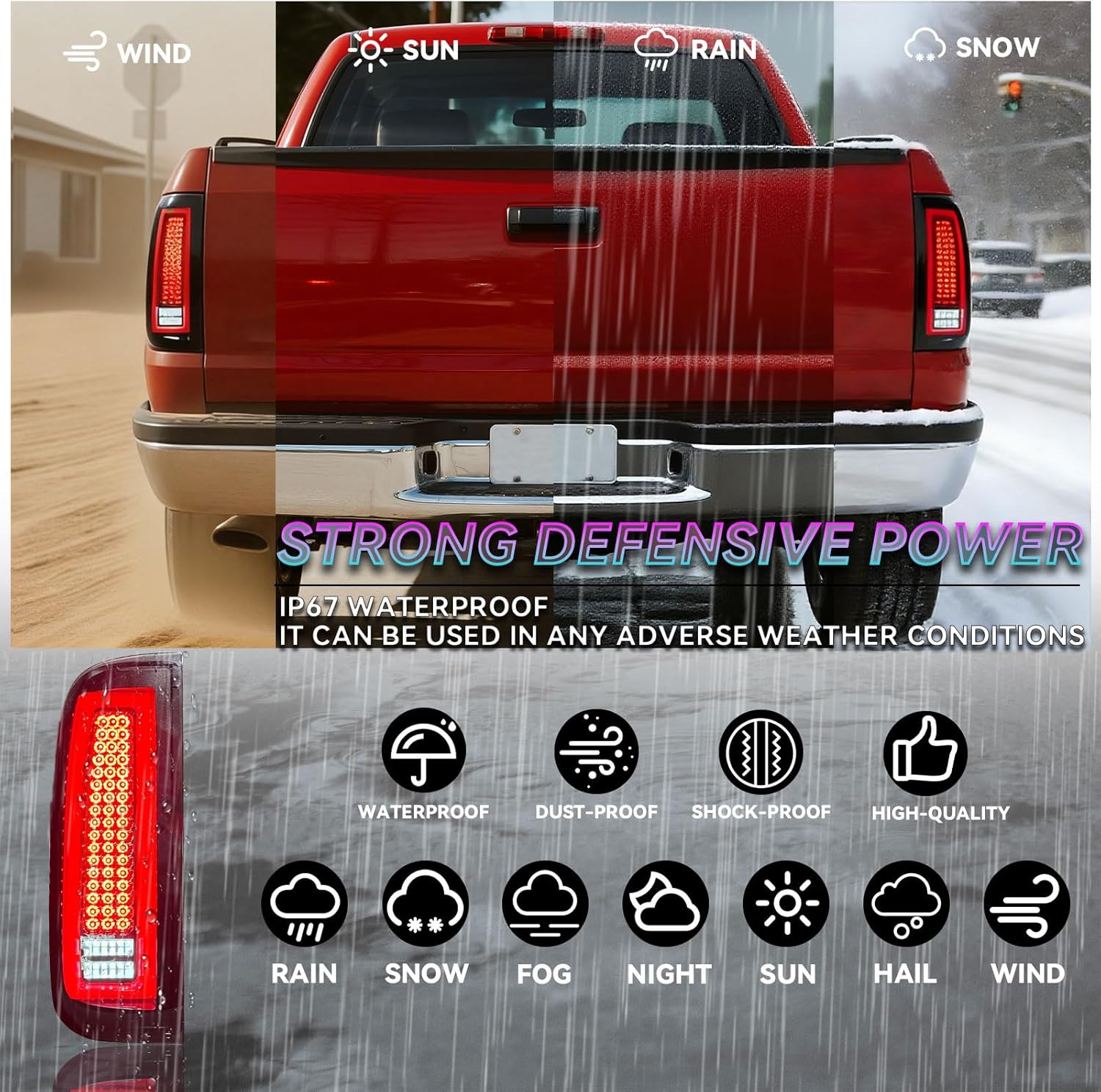 All-in-One LED Tail Light for Chevy Colorado & GMC Canyon(2015 2016 2017 2018 2019 2020 2021 2022) Upgraded Version Rear Taillight Assembly