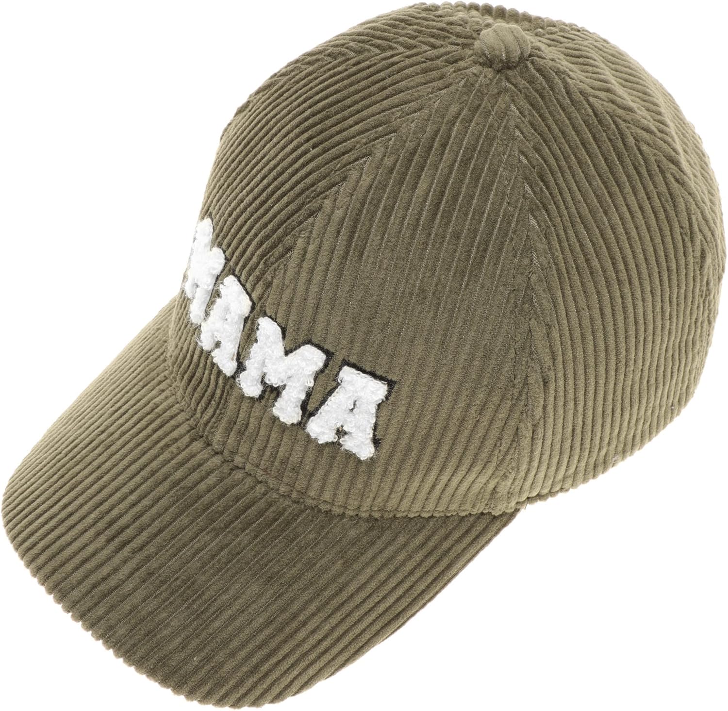 MIRMARU Women's 100% Cotton Corduroy Chenille 3D Patch Embroidered Adjustable Baseball Cap Hat