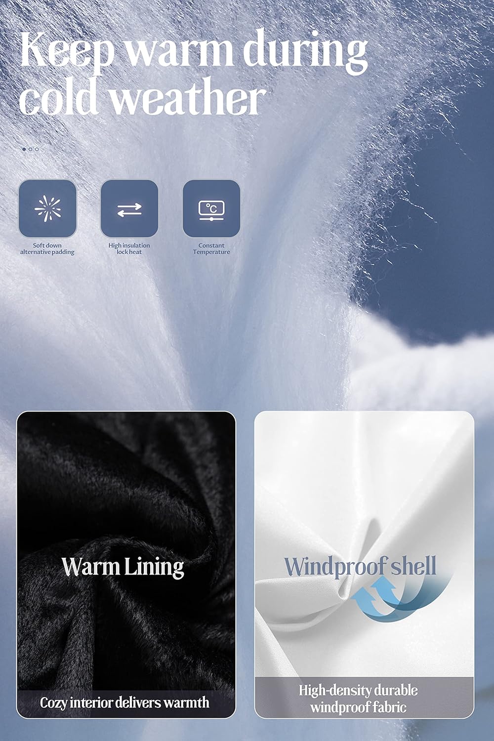 Chrisuno Boy's Med-length Parka Winter Coat Waterproof Outwear Ski Snow Jackets Thick Padded Insulated Windbreaker - Image 5