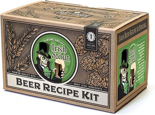 Kit de recetas Craft A Brew - Recarga Bone Dry Irish Stout - 1 galón - Ingredientes para fabricar cerveza en casa
