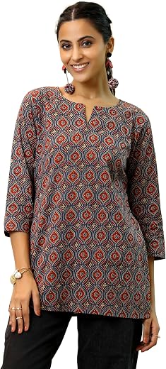 Libas Printed Cotton A-Line Kurti