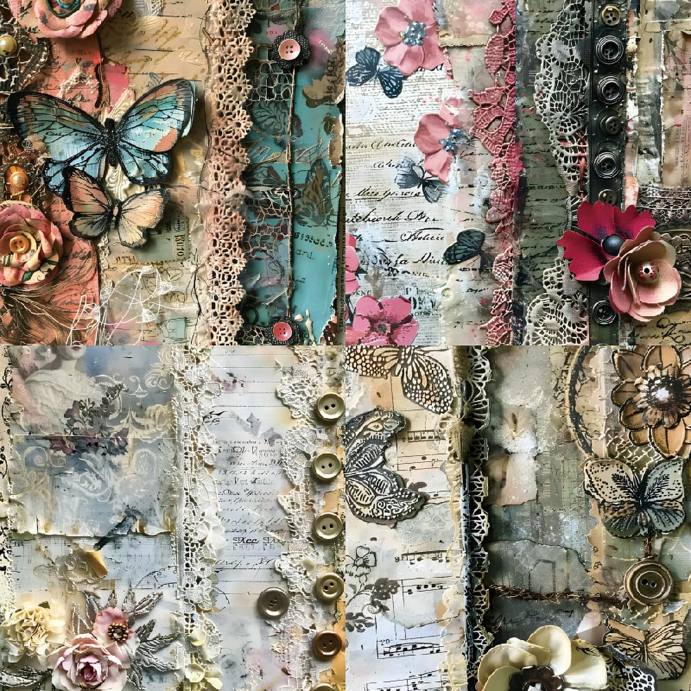 Papier do scrapbookingu, Blok papieru 6"x6" do tworzenia kartek, 48 arkuszy papieru wzorzystego, jednostronny karton, papier dekoracyjny na święta, zestaw materiałów do scrapbookingu - 12 wzorów