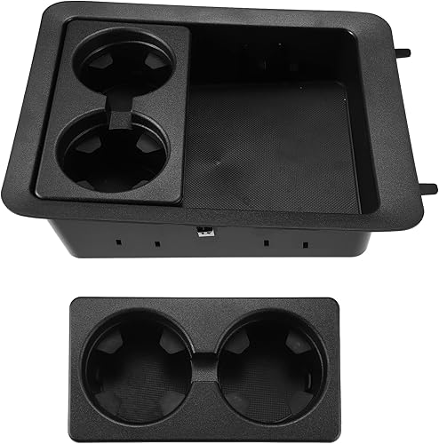 X AUTOHAUX 1 juego de portavasos de consola central con bisel 22860866 bandeja de consola central para Chevrolet Silverado 1500 2007-2013 para GMC