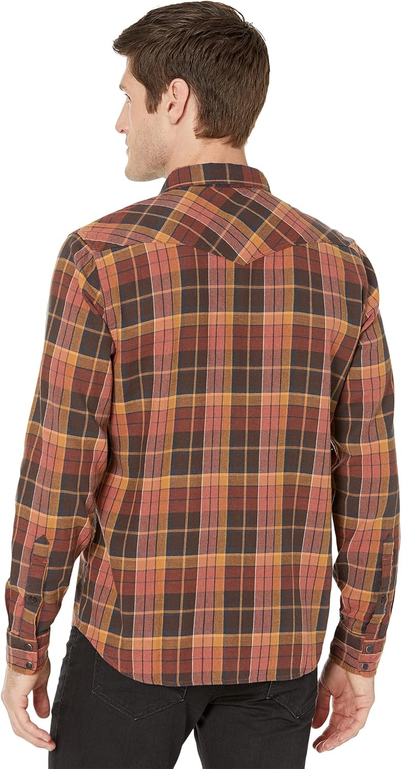 Lucky Brand Stretch Grom Plaid Western Long Sleeve Shirt