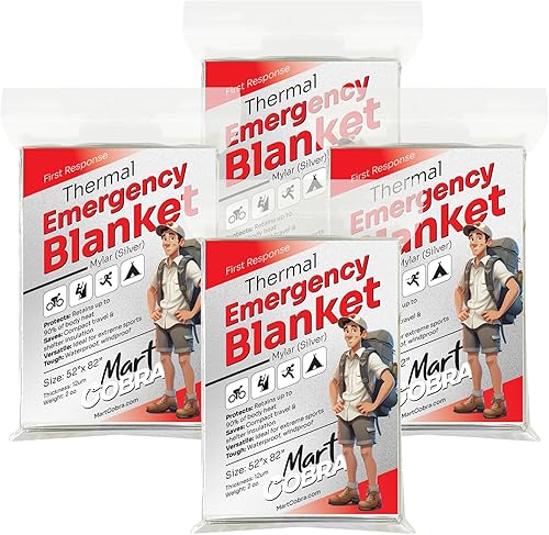 200 mantas de emergencia para equipo y equipo de supervivencia, manta espacial, mantas de mylar, manta térmica, manta de supervivencia, kit de