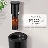 Waterless Essential Oil Diffuser, Aromatherapy Atomizing Scent Air Machine - 1/2/3H/Continuous Mode, 3 Mist Levels, Portable Mini Diffuser for Car, Bedroom, Office (Black)