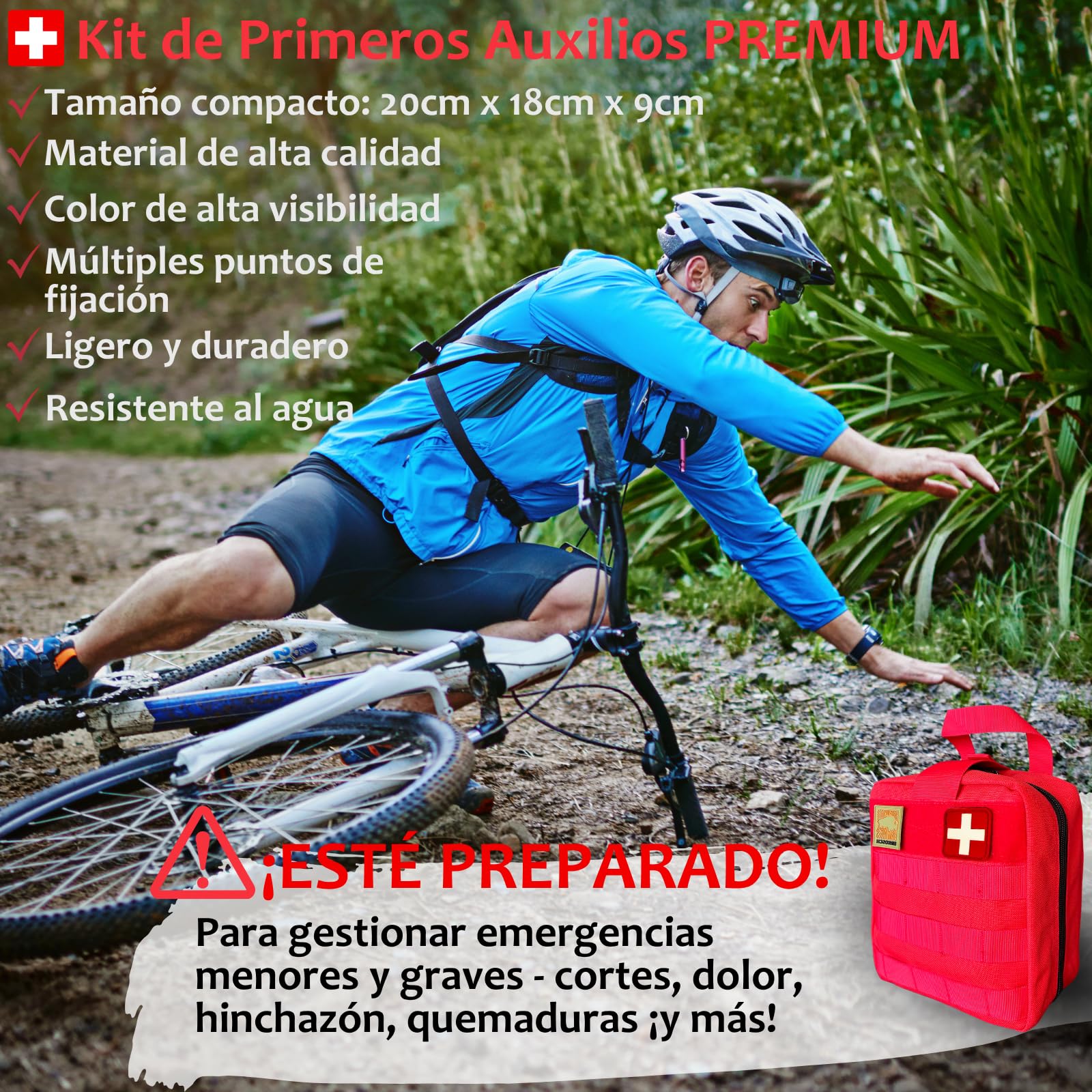 Botiquín de Primeros Auxilios - Farmacia de Viaje Ultra Completa - Kit de Primeros Auxilios - Más de 150 Piezas - Kit de Emergencias para Hogar - Oficina - Camping - Coche - Barco