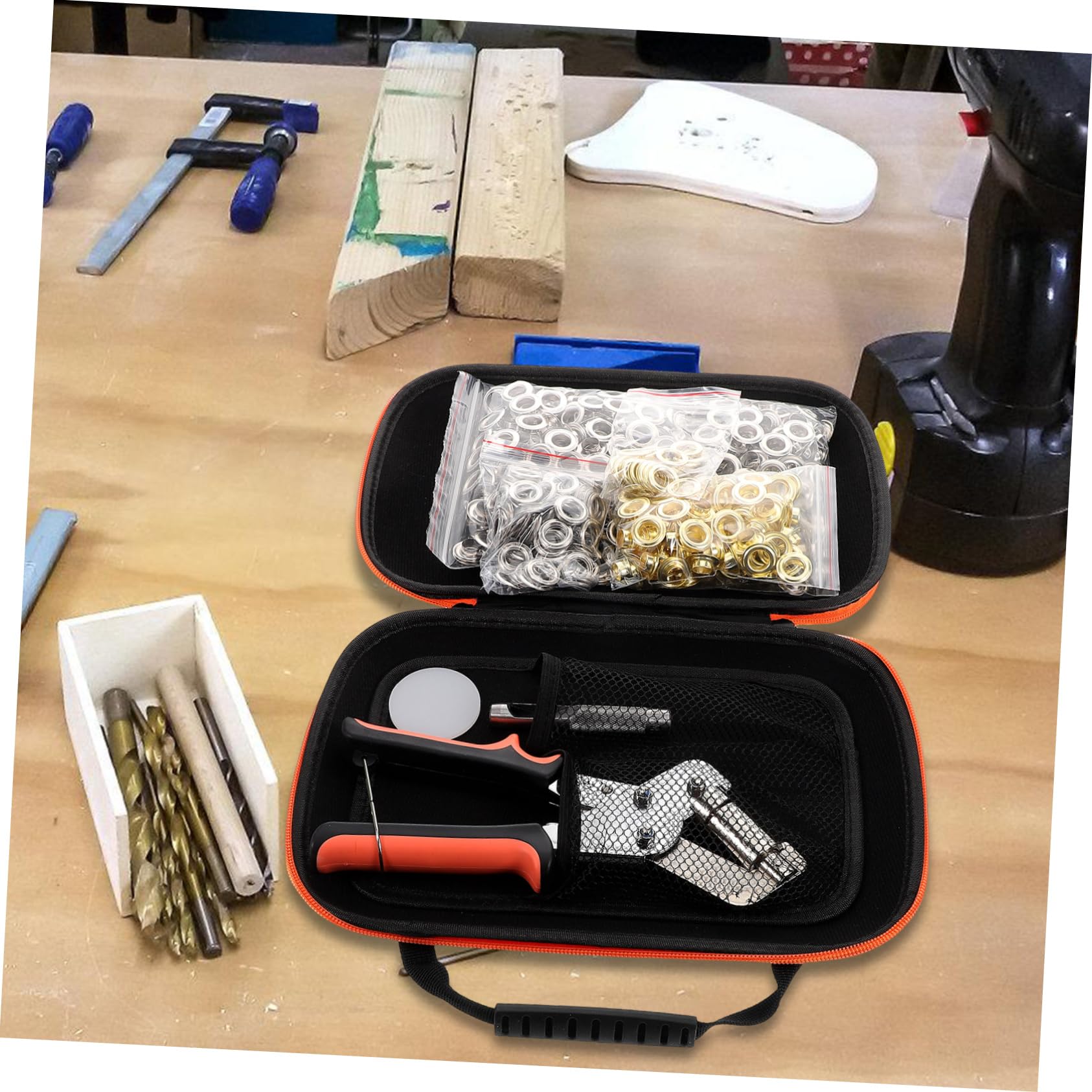NUOBESTY Pinze per Occhielli in Ferro Accessori Necessari e Rondelle Kit Facile da Usare e Versatile per Installazioni in Centri Commerciali ed Eventi