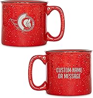 Vista 9 de Rico Industries NHL Dallas Stars - Taza de café personalizada de 12 onzas con logotipo grabado con láser profundo, taza de cerámica para acampar