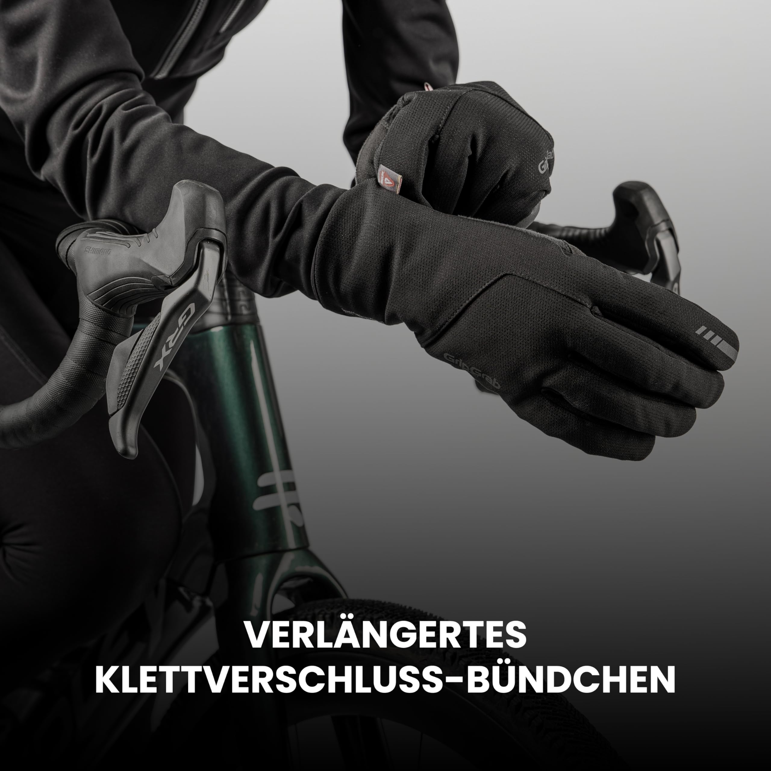 GripGrab Polaris 2 wasserdichte Winter Fahrradhandschuhe mit Primaloft | Dreilagige Membran, winddicht & atmungsaktiv - gepolsterte Synthetik-Wildleder-Handfläche - Klettverschluss - Reflektoren