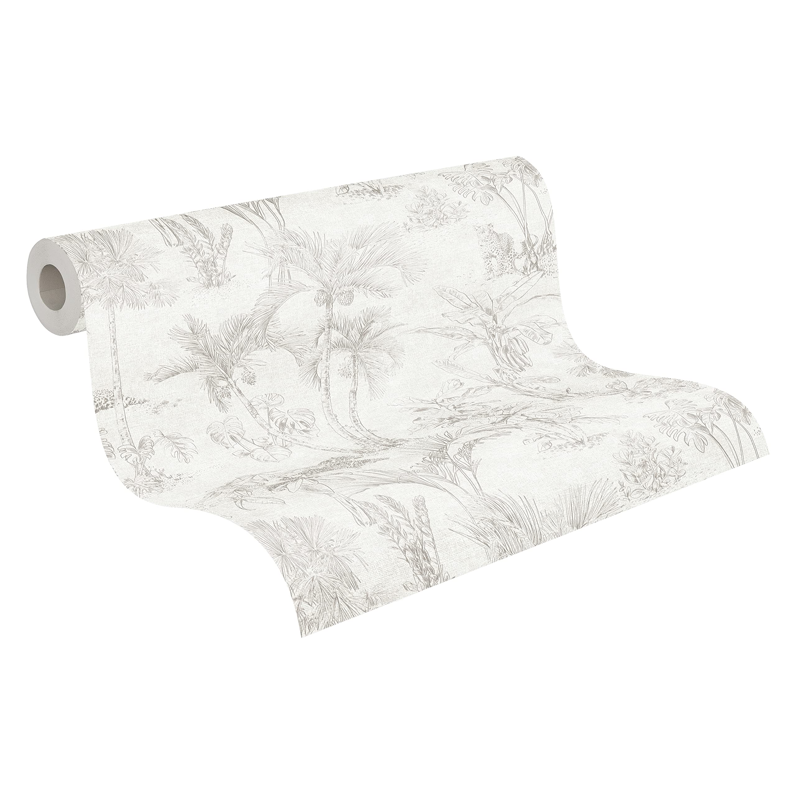 Papier peint jungle beige gris A.S. Création Cuba intissé 10m