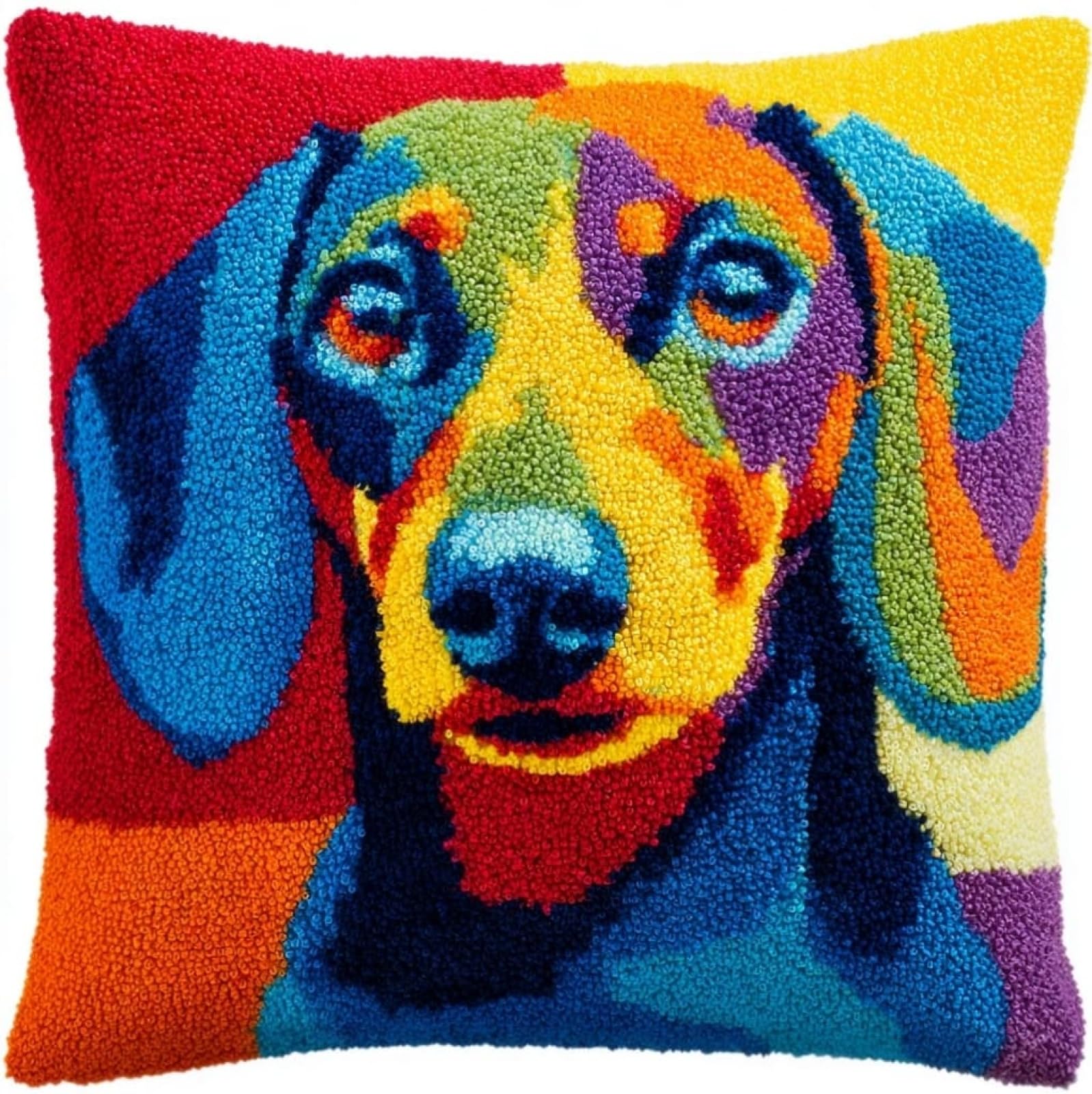 AxiangziK Latch Hook Cushion Kits,Dachshund,Animal Dog