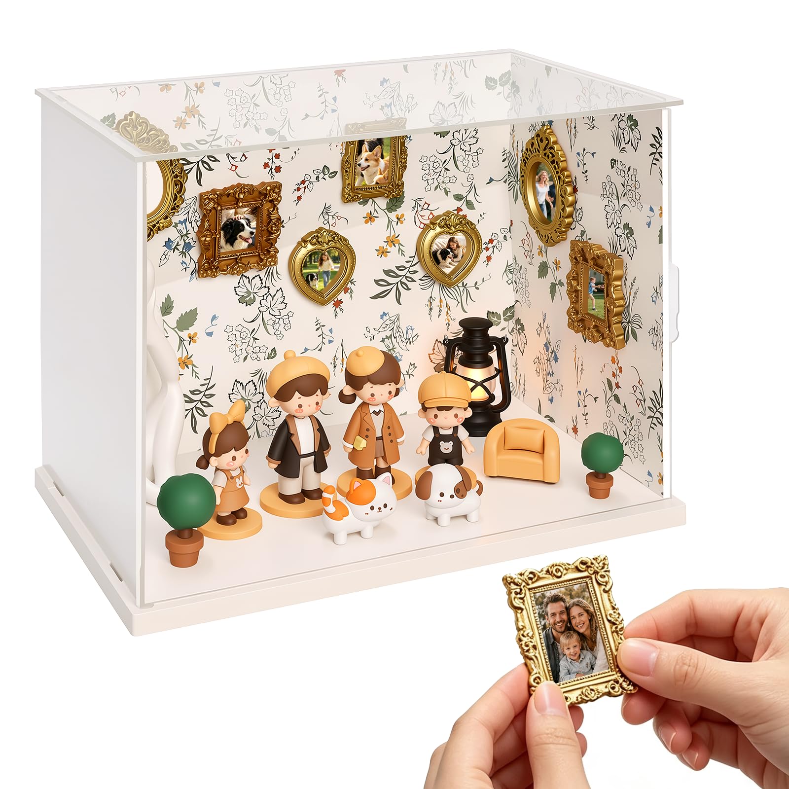 Mini kit de museo, caja de sombras, caja de recuerdos familiares, regalo de