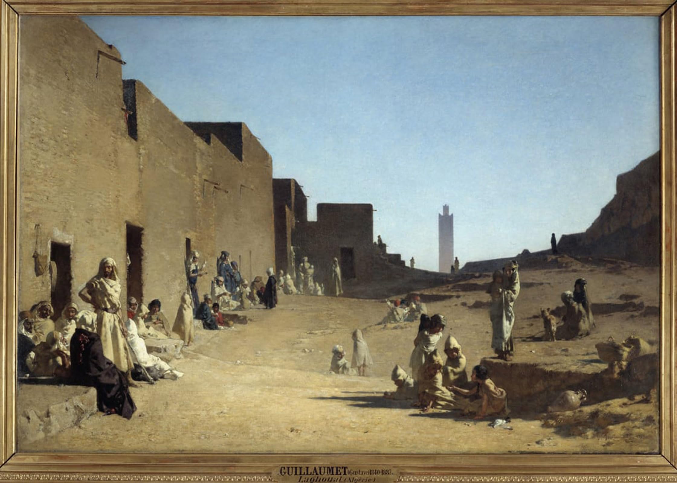 POSTERIIk Vintage Art Print Images Pictures Print Laghouat Algerian Sahara by Gustave Guillaumet Modern Colour Posters for Office Home Decor 60x90cm