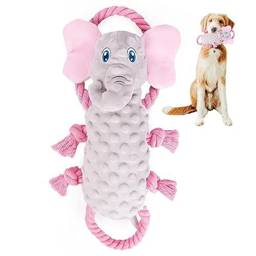 Squeaky Dog Stuffed Animals Chew Toy - Crinkle Paper Tug