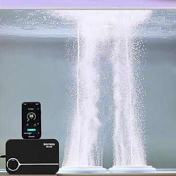 Fish Tank Air Pump Kit - Aquarium Ultra-Quiet Adjustable Air Pump with 2 Pcs 6 Inch Air Stones Oxygen Bubbler