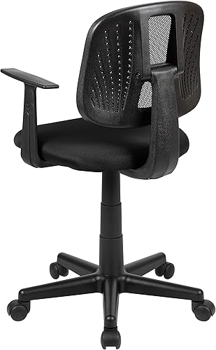 Miniatura 8 de EMMA + OLIVER Silla de oficina giratoria de malla negra con brazos, certificada BIFMA Negro -,Gris