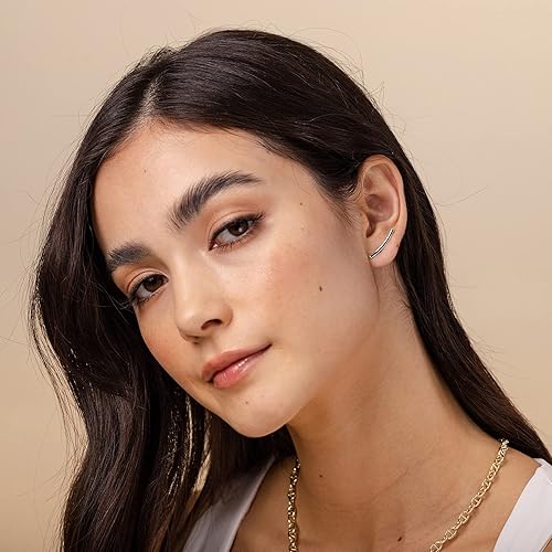 Miniatura 2 de PAVOI Pendientes de plata de ley chapados en oro de 14 quilates