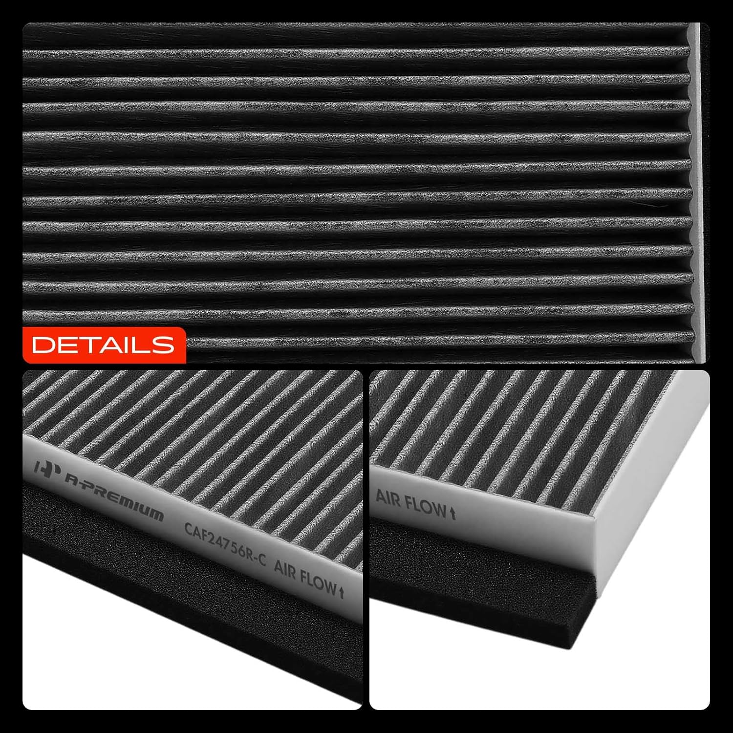A-Premium Cabin Air Filter with Activated Carbon Compatible with Mitsubishi Outlander 2003-2006, Lancer 2002-2007