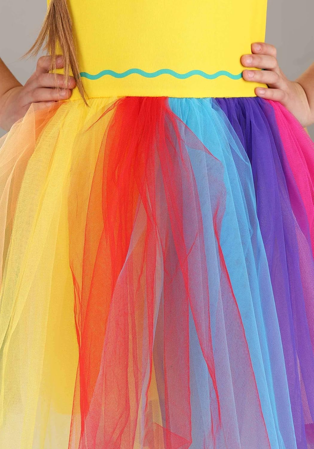 Crayola Crayon Box Costume Dress - Spandex Dress with Tulle Skirt, Foam Headband - Toddlers' Halloween Costume