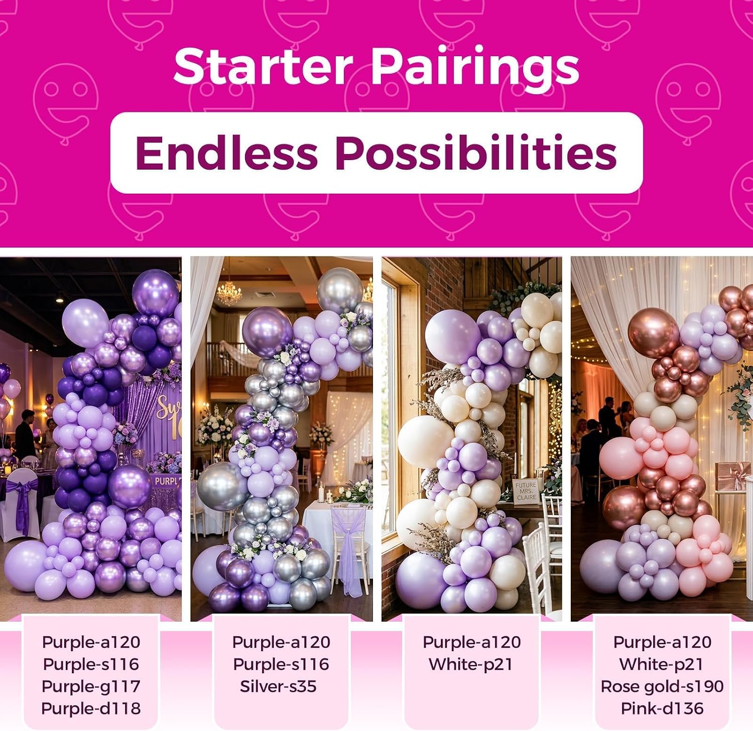  Pearl Lavender Latex Party Balloons 150 Pack 5 inch | Pearl Light Pastel Purple Lilac Balloons for Bachelorette Fairy Girl Wedding Engagement Birthday Party Decorations thumbnail